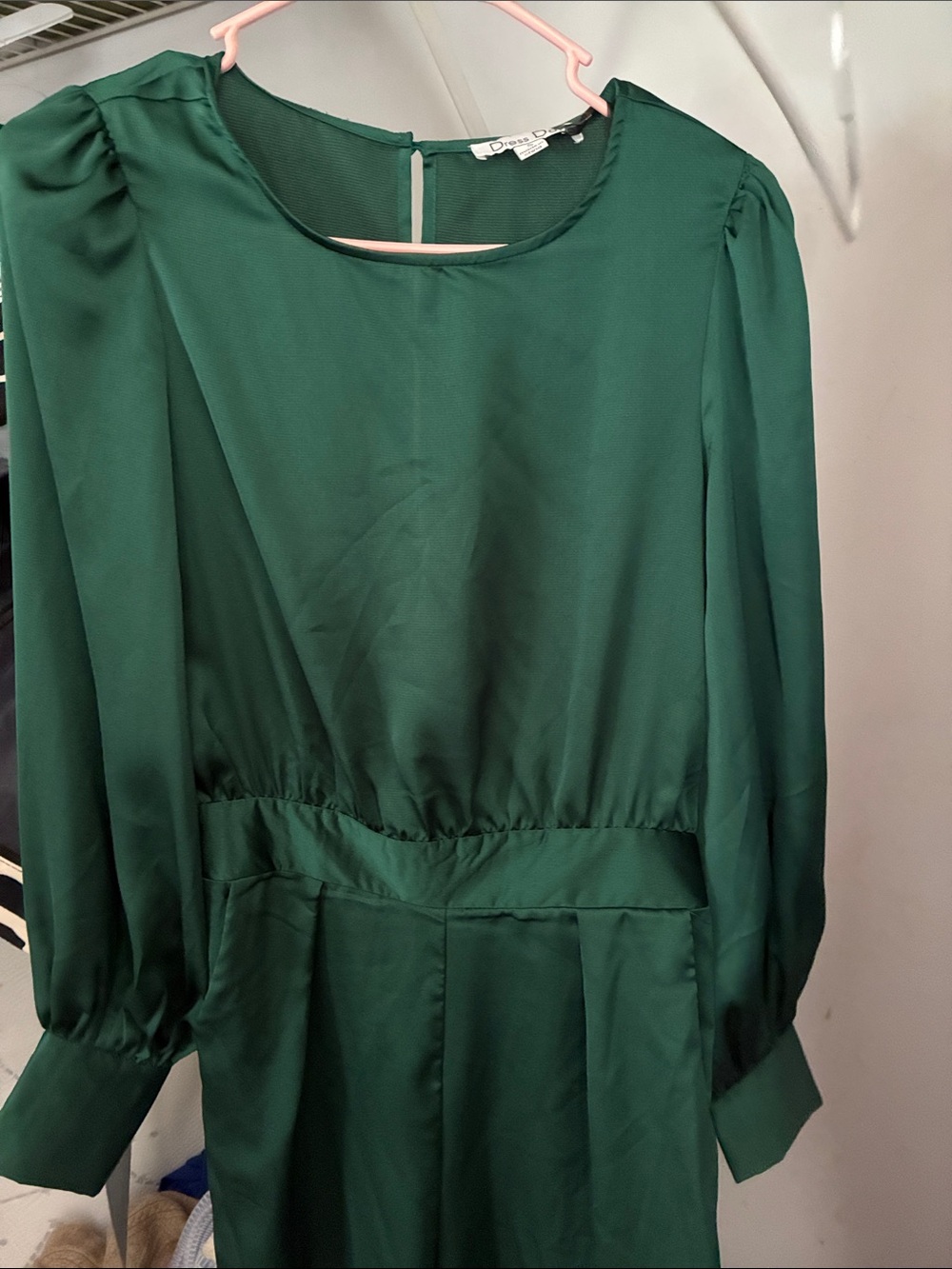 Women's Emerald Green Long Sleeve pants jumpsuit
